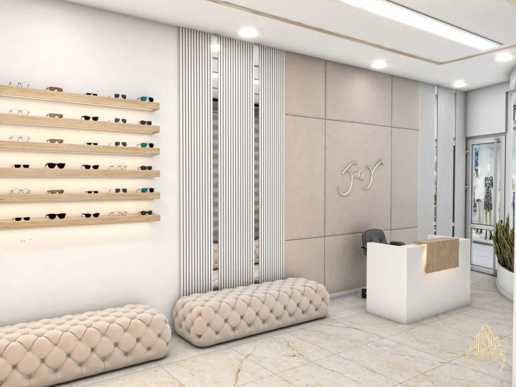 طراحی مغازه عینک فروشی