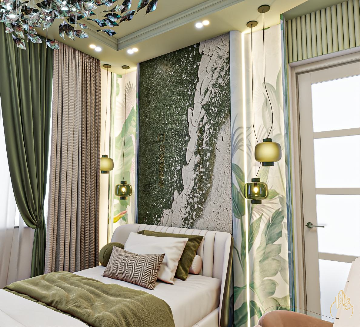 طراحی فضای اتاق خواب دخترانه آرامبخش