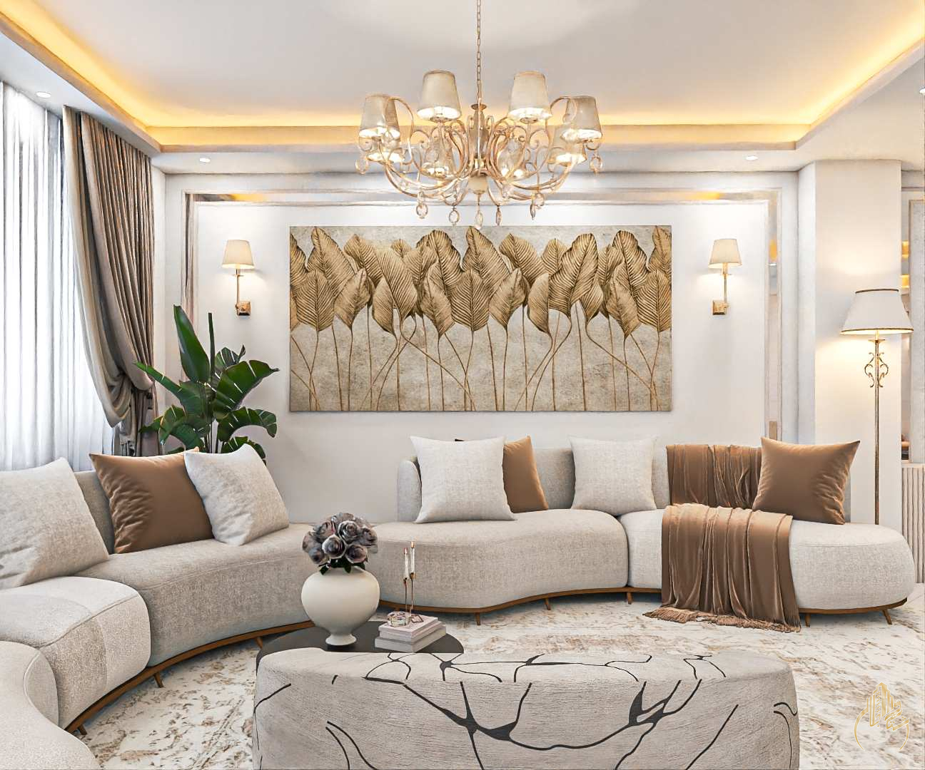 طراحی داخلی پذیرایی و نشیمن